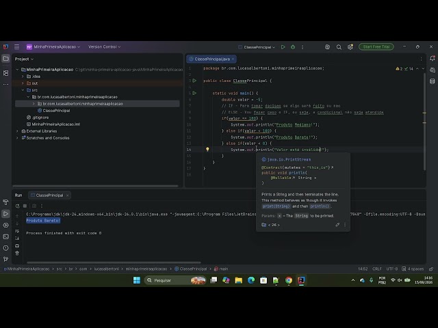 Java Básico - Como funciona as condicionais If, Else, Else If, E, Ou Maior, Menor, Igual no java