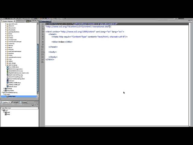 Web Scripting 01: Creating your first project in Aptana.mp4
