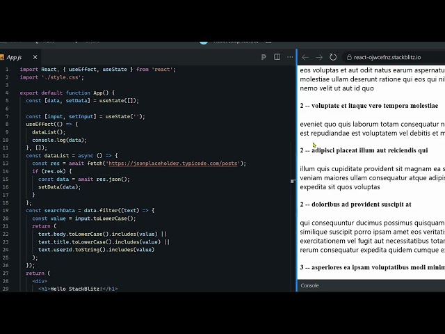 How to Filter Data Based on User Input in React!!!
