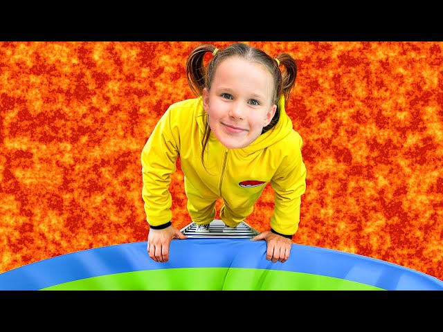 El desafío El Suelo es Lava 🤸‍♂️ Juego divertido con Vania Mania Kids