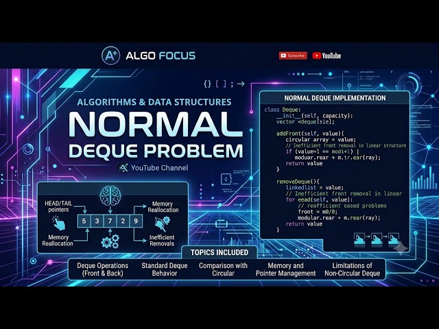 Normal Deque in C | Non-Circular Deque Using Array | Deque Data Structure | DSA