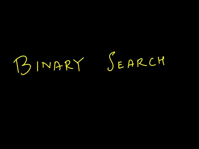 Binary Search (Advanced)