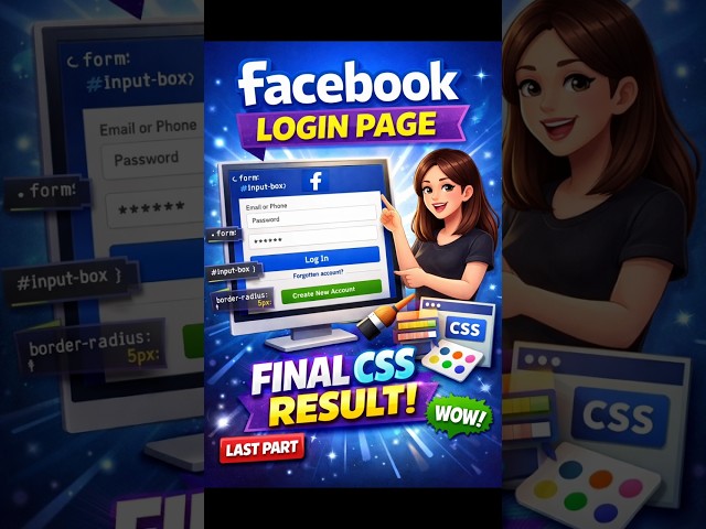 Facebook Login Page UI Design | HTML CSS Tutorial#shorts #trending #viral #htmltutorial #ytshorts