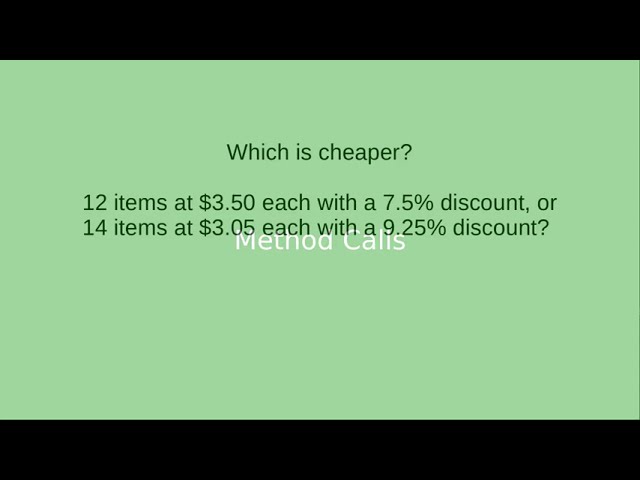 Chapter 4: Method Calls