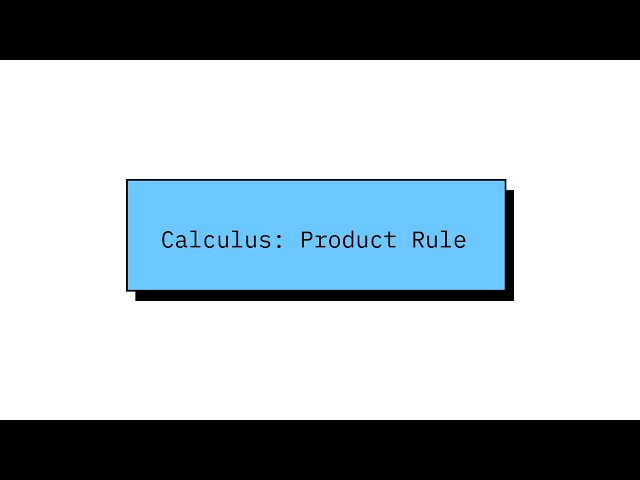 Calculus: Product Rule
