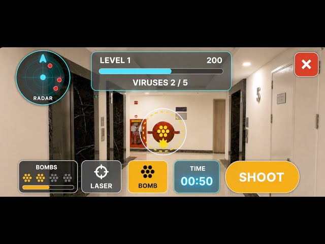 AR Game: 3D Virus Shooter 360°