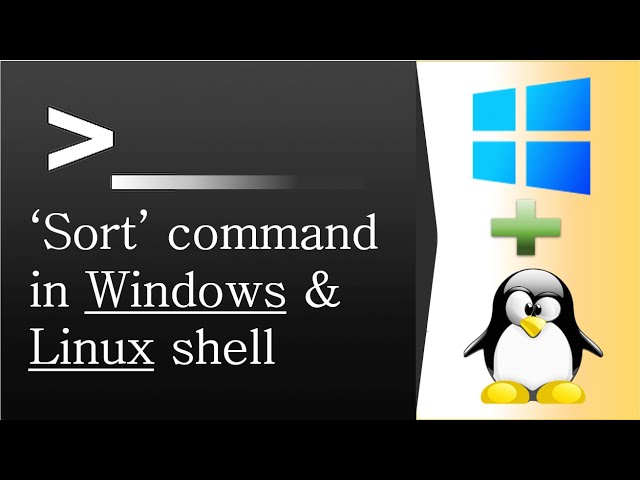 Sort command in batch script VS Sort command in bash script | Windows | Linux