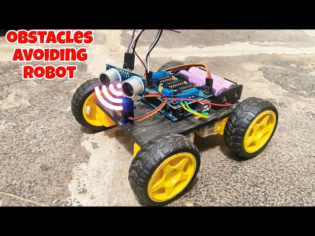 DIY Obstacle Avoiding Robot Car with Arduino UNO + L293D Motor Shield | Full Tutorial