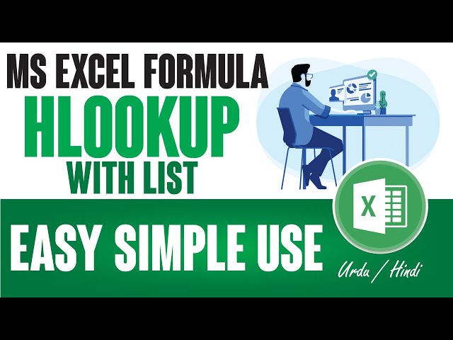 Hlookup Formula With List In Urdu Hindi || Excel Formula With Example || MS Excel Tutorial
