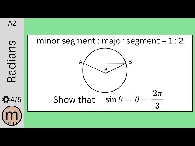 A Tricky Radians Question [WJEC]