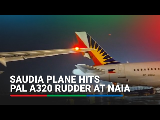 Saudia plane hits PAL A320 rudder at NAIA | ABS-CBN News