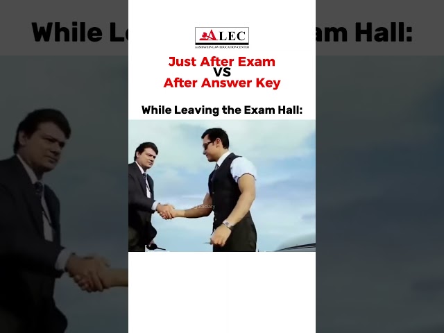 Just After Exam VS After Answer Key | Judiciary Aspirants #memes  #shorts  #alecforjudiciary