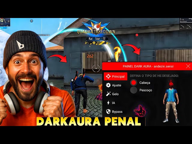 I TRY FREE FIRE BRAZILIAN FREE PHONE PANEL 😱 / FREE FIRE DARK AURA PANEL ON MOBILE