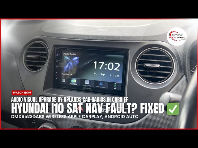 Hyundai i10 Fix! From Faulty Sat Nav to Wireless CarPlay Android Auto KENWOOD DMX6523DABS #hyundai