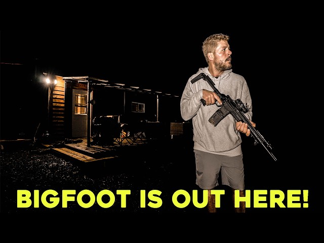 (SASQUATCH IS OUT HERE!) 3 DAYS OFF GRID CABIN CAMPING in MY FRIENDS HAUNTED WOODS