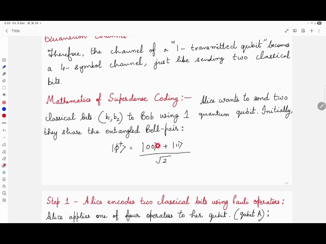 Quantum Superdense Coding