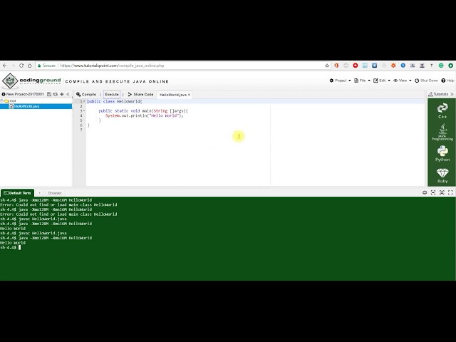 Java Online Editor