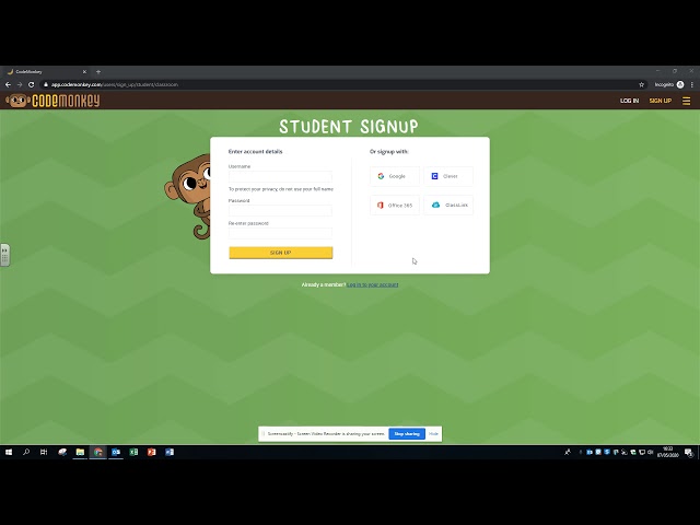 Code Monkey Login