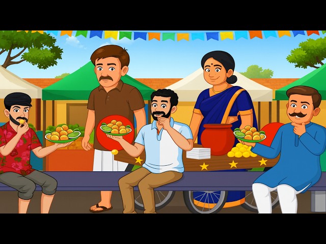 गरीब की पानी पुरी का ठेला । Gareeb ki pani puri ka thela। Hindi cartoon video #jinitoonstv