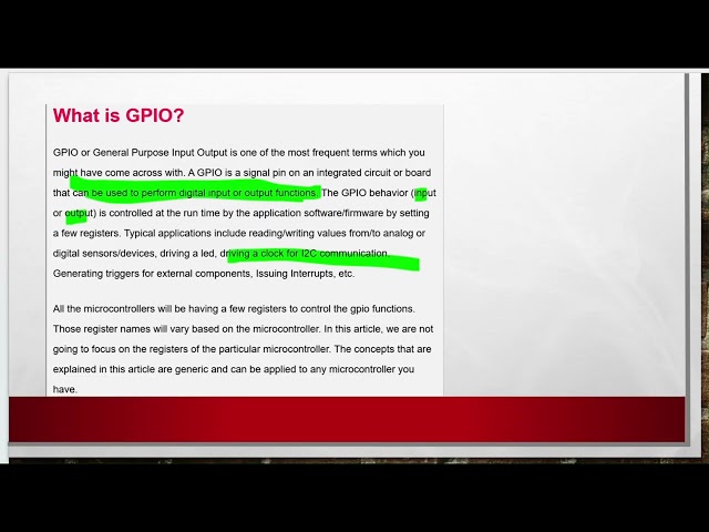 Understanding the Microcontroller  GPIO Working Explained | | PART 1 #microcontroller #gpio