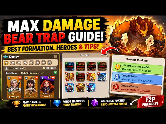 Kingshot Bear Trap Guide 2026 | Best Formation, Heroes & Tips to Max Damage (F2P + P2W)