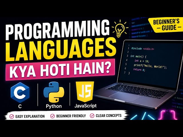 Programming languages explained simply! 🚀 Learn C, Python & JavaScript. 💻✨