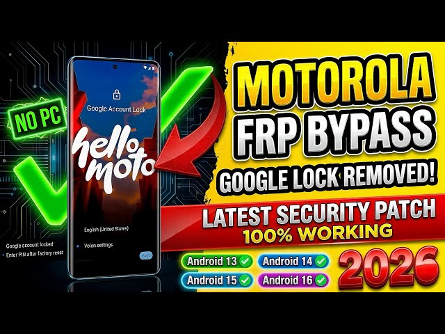 🔥 All Moto Android 12/13/14 FRP Bypass (2026) | Google Lock Remove Without PC | Easy New Trick