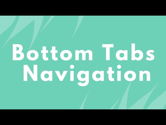 Bottom Tab Navigation v6. React-Native Tamil PART. 23
