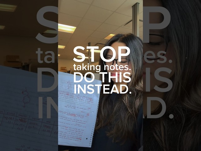stop taking notes. do this instead.