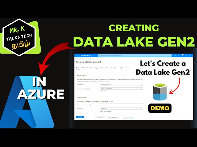 7. Creating an Azure Data Lake Gen2- Storage Account | Azure in Tamil | Beginners Tutorials in Tamil