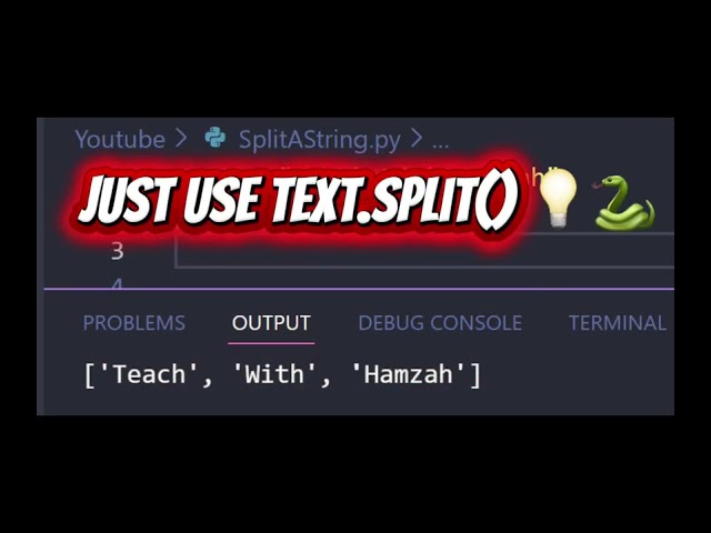 Split Text in Python With ONE Line 🤯🐍