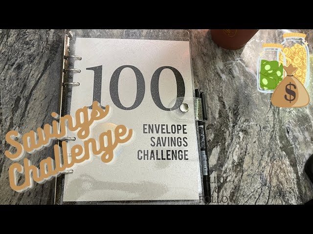 100 Envelope Savings Challenge Stuffing