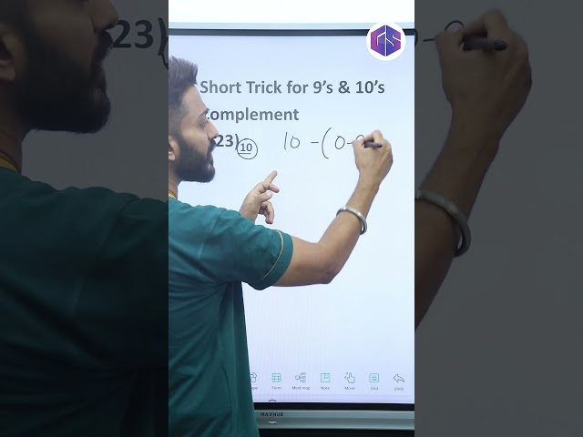 Short Trick for 9’s & 10’s Complement #numbersystem #computer #cbse #shorts  #gate #ugcnet