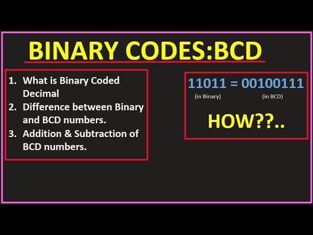 BCD Codes | BCD Addition and Subtraction