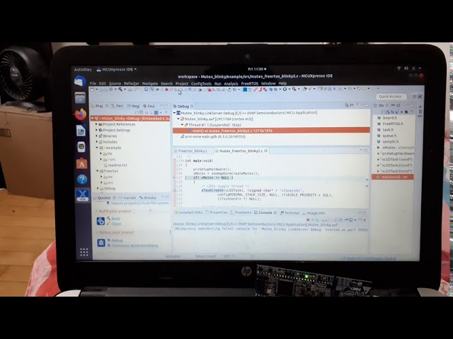 Debugging in MCUxpresso ide