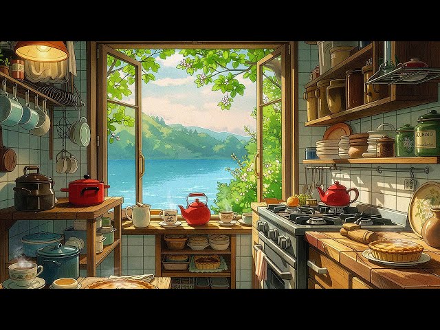 Spring Morning by the Lake ☕🌿Lofi Coffee | Lofi Deep Focus to study / relax [ Lofi Hip Hop ]