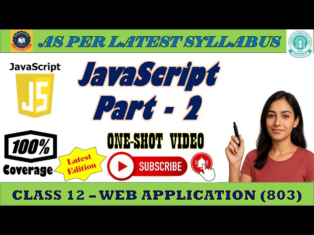 🔥 JavaScript Full Chapter Part 2 in One Shot 🚀 | Functions & Object | Class 12 Web Application 803