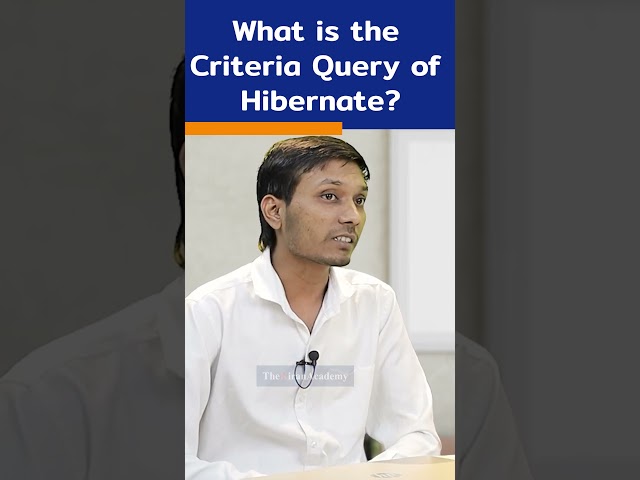Java Interview Question | What is Criteria Query of Hibernate?| #shorts #kiransir #hibernate