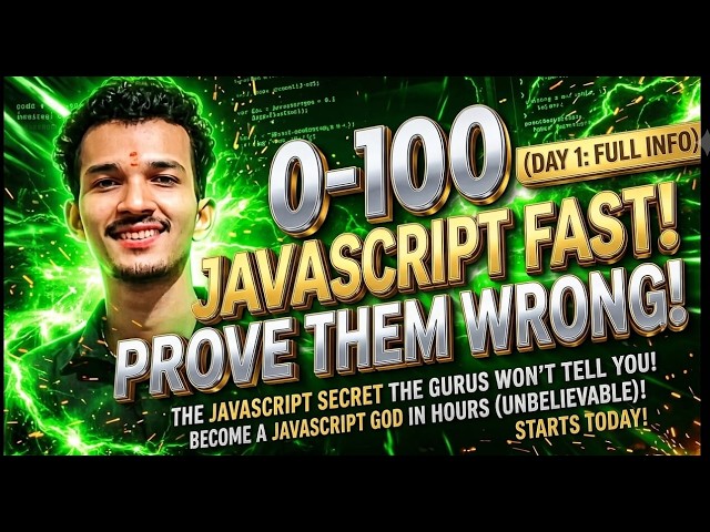 JavaScript 0-100 Fast! 🚀 | Day [1]: [Intro JS] | Prove Them Wrong!