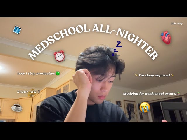 ALL-NIGHTER MED SCHOOL STUDY SESSION / Vlog / Study Tips / Pre-exam Stress // PETER LE