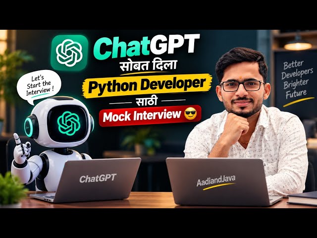 ChatGPT सोबत दिला Python Developer Mock Interview 😎 | Real Interview Questions 🔥 | AadiandJava