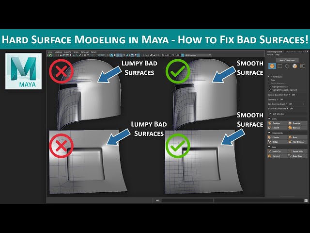Maya Hard Surface Modeling - How to Fix Bad Surfaces