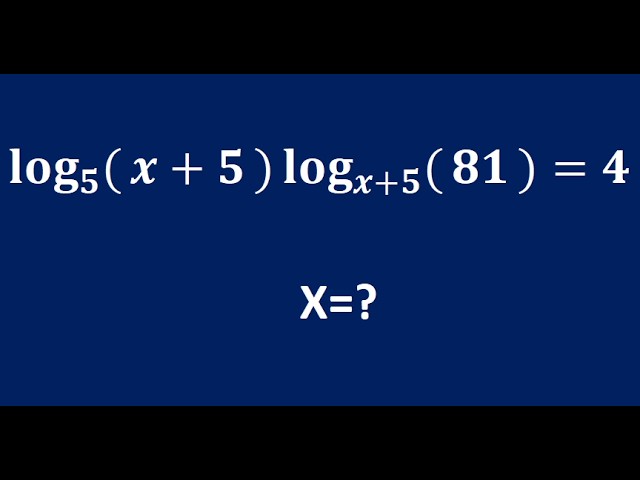Logarithm Equation | Solve This Logarithm Equation Using This Identity
