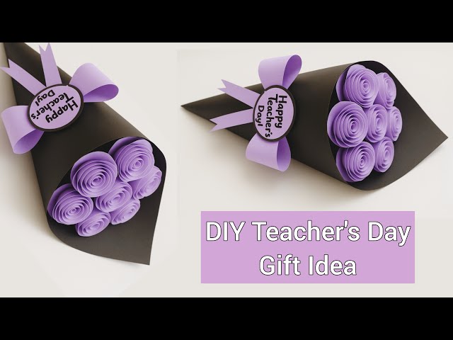 Easy Teacher's Day Gift / Paper Flower Bouquet / DIY Handmade Teacher's Day Gift/ Teachers Day Craft