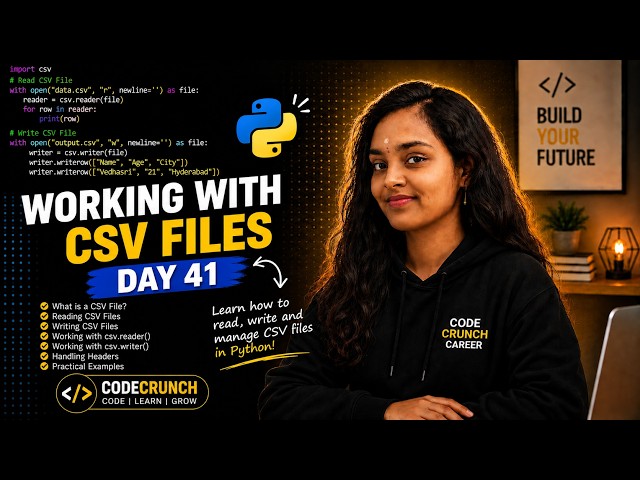 Can't Handle CSV Data in Python? 🤯| Day 41 | 100 Days of Python | Interview Question