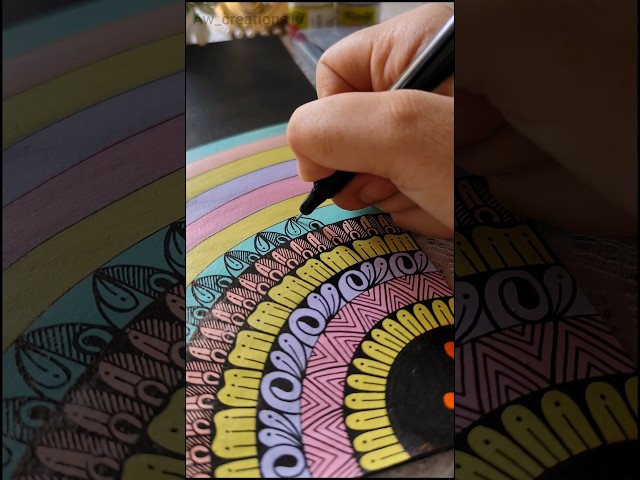 Easy Colourful Mandala Patterns with Pastel Colours 🌈✨ | Mandala Art for Beginners #shorts