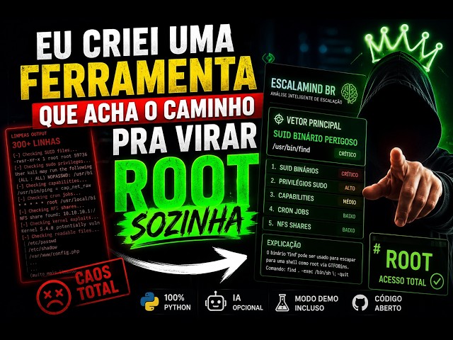 EU CRIEI UMA FERRAMENTA QUE ACHA O CAMINHO PRA VIRAR ROOT SOZINHA