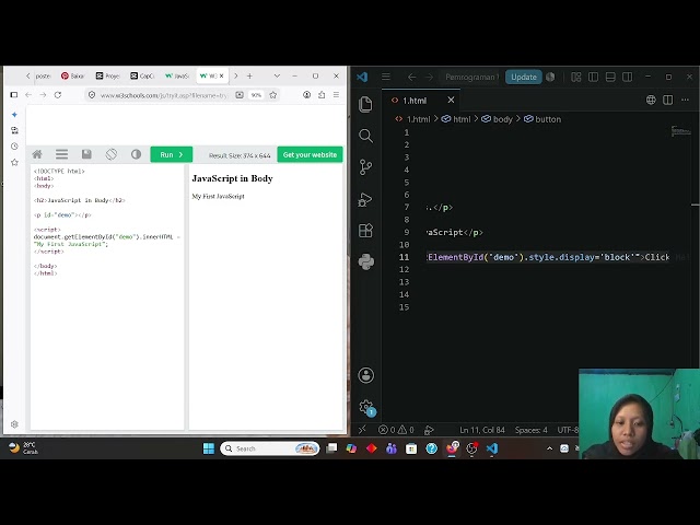 JavaScript Tutorial : E1E125067_Saskia Masita