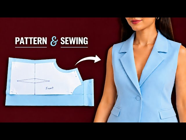🧵 Beginner-Friendly Notched Collar Tutorial | Step-by-Step Pattern Making & Sewing