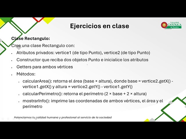 Clase Metodología de la Programación II   18 septiembre  Rectángulo en Java, clase Punto y Autor